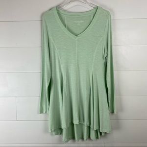 Soft Surroundings Medium Perfect A-Line Long Sleeve High Low Tunic Top